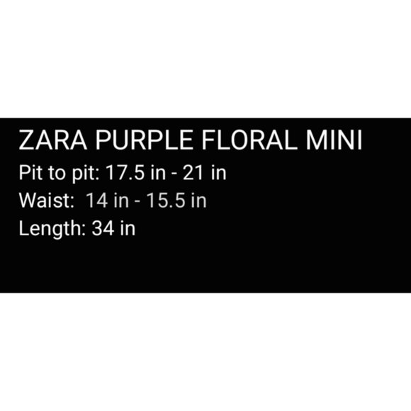 Zara Purple Blue Yellow Floral Puff Smocked Sleeve Sundress Mini, Deep Vneck, S - Picture 16 of 16